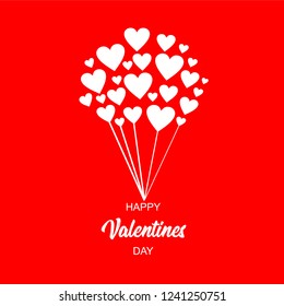 Balloons from hearts, perfect for celebrations, wedding invitations, mothers day and valentines day