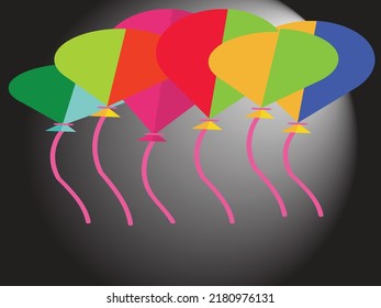 Balloons Helium Air Flat Style. eps
