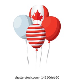 balloons helium with canadian flag