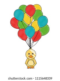 balloons helium with cute duck