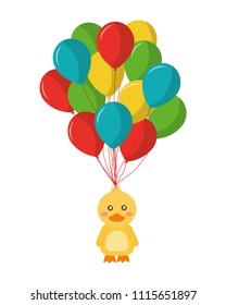 balloons helium with cute duck