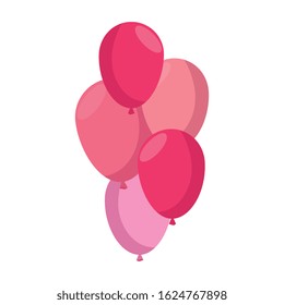 balloons helium decoration isolated icon vector illustration design