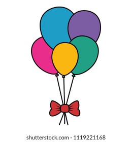 balloons helium floating with bow