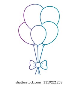 balloons helium floating with bow