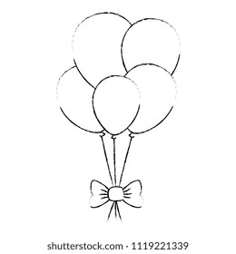 balloons helium floating with bow