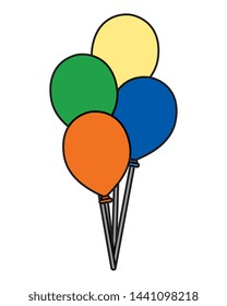balloons helium floating decorative icons