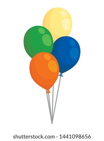 balloons helium floating decorative icons