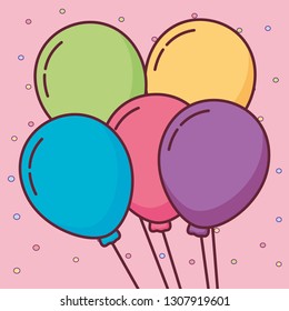 balloons helium floating icon