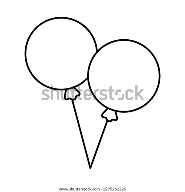 Balloons Helium Floating Icon Stock Vector Royalty Free 1295262226