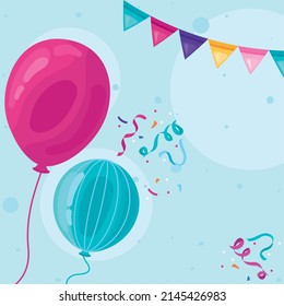 balloons helium and garlands poster
