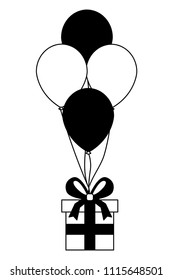 balloons helium with gift box
