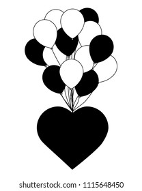 balloons helium with heart