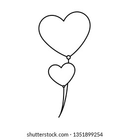 balloons helium with heart shape