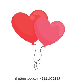 balloons helium in heart shape