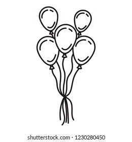 balloons helium isolated icon