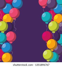 balloons helium party decorative frame