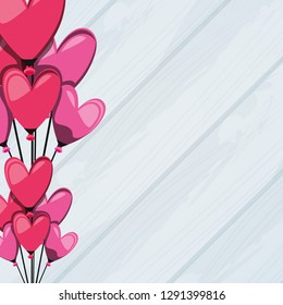 balloons helium in shape heart