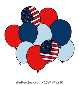 balloons helium with usa flag