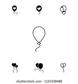 Balloons icon. collection of 7 balloons filled and outline icons such as balloon. editable balloons icons for web and mobile.