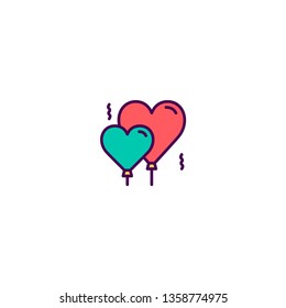 Balloons Icon Design. Lifestyle icon vector illustration