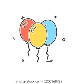 Balloons icon design vector