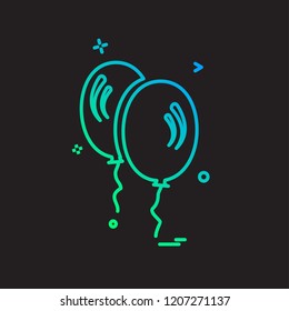 Balloons icon design vector