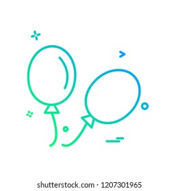 Balloons icon design vector