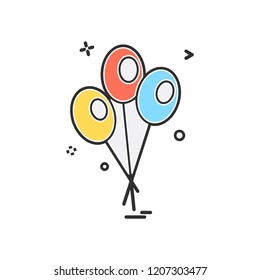 Balloons icon design vector