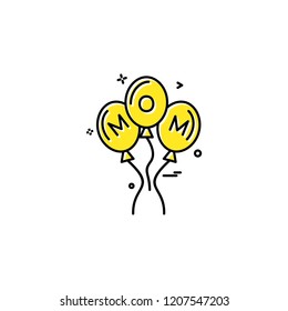  balloons icon design vector 
