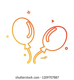 Balloons icon design vector