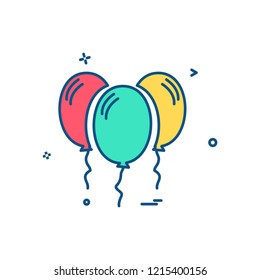 Balloons icon design vector