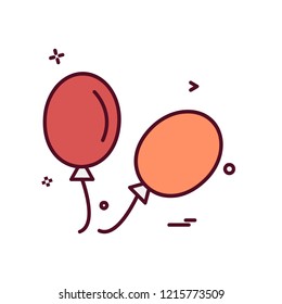Balloons icon design vector