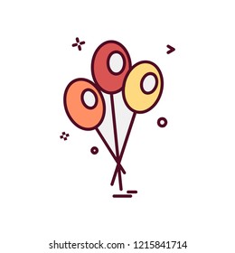 Balloons icon design vector