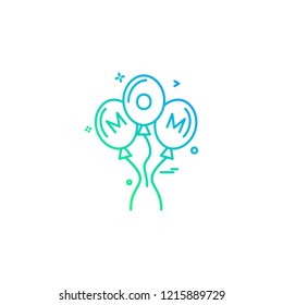  balloons icon design vector 