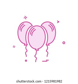 Balloons icon design vector
