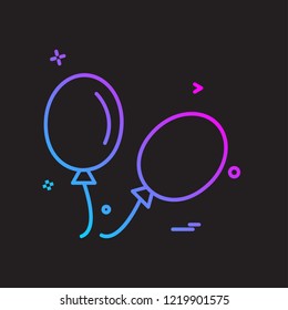 Balloons icon design vector