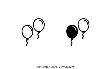 Balloons icon design with white background stock illustration