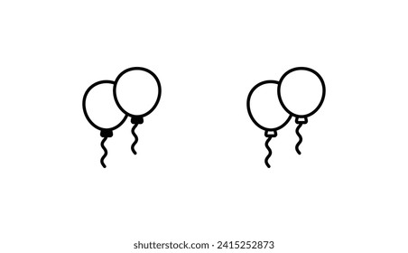 Balloons icon design with white background stock illustration