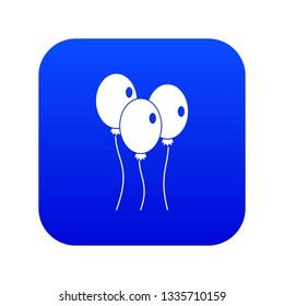 Balloons icon digital blue for any design isolated on white vector illustration