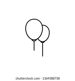 balloons icon. Element of carnival and amusement icon. Thin line icon for website design and development, app development. Premium icon