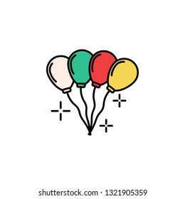 Balloons icon. Element of color St Patricks day icon. Premium quality graphic design icon. Signs and symbols collection icon for websites, web design, mobile app