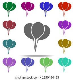 balloons icon. Elements of circus in multi color style icons. Simple icon for websites, web design, mobile app, info graphics