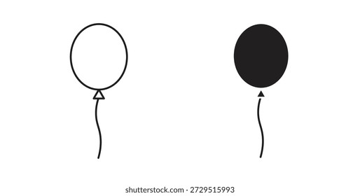 Balloons icon. filled flat sign for mobile concept and web design
