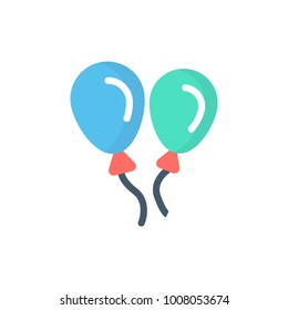 balloons icon flat