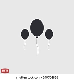 Balloons icon. Flat design style. Made in vector illustration