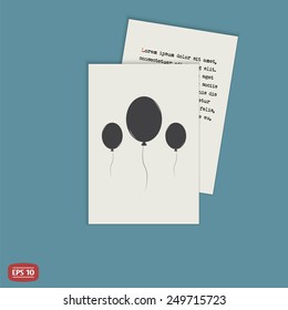 Balloons icon. Flat design style. Made in vector illustration