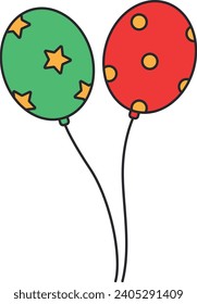 Balloons icon. Flat illustration of balloons vector icon for web design