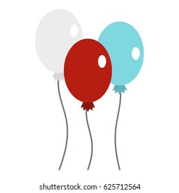 Balloons icon flat isolated on white background vector illustration