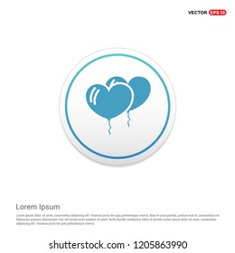 balloons icon Hexa White Background icon template - Free vector icon