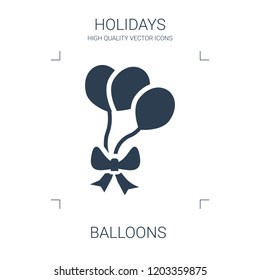 balloons icon. high quality filled balloons icon on white background. from holidays collection flat trendy vector balloons symbol. use for web and mobile